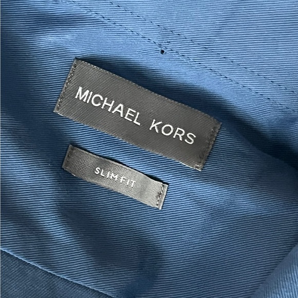Michael Kors Slate Blue Button Down Long Sleeve Shirt Sz L NWT - Picture 13 of 16